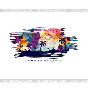 Summer holiday vacation theme art - vector image