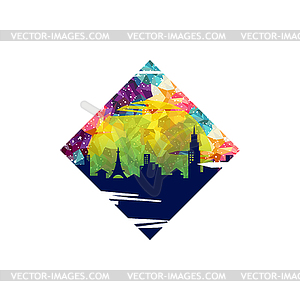 Capital city theme art - vector image