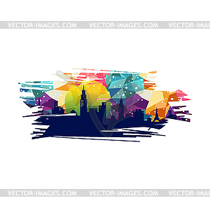 Capital city theme art - vector clip art