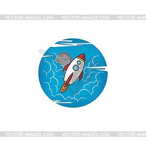 Логотип ракеты-шаттла - изображение в векторном формате