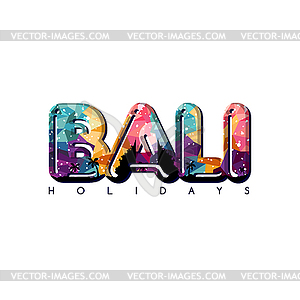 Beach trip summer holiday bali vacation - vector clipart