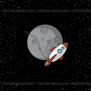 Space rocket shuttle - vector clipart