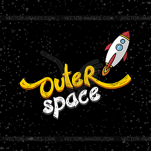 Space rocket shuttle - vector clipart