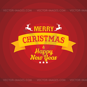 Merry christmas and happy new year - vector image