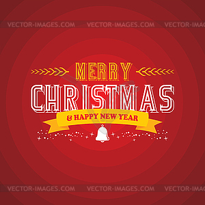 Merry christmas and happy new year - vector clipart