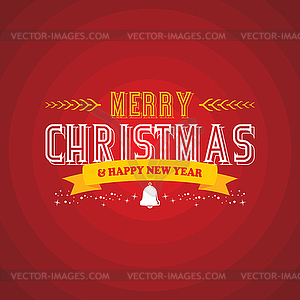 Merry christmas and happy new year - vector clipart