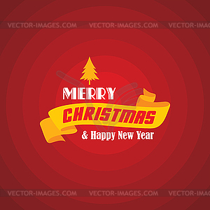 Merry christmas and happy new year - stock vector clipart