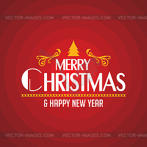 Merry christmas and happy new year - vector clipart