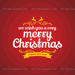 Merry christmas and happy new year - vector clip art