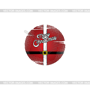 Merry christmas santa claus suit theme - vector clip art