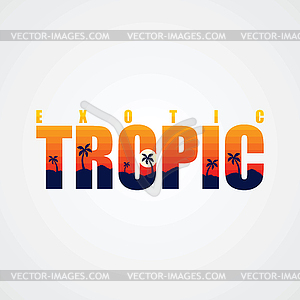 Summer holidays beach sign symbol - vector image