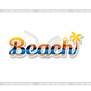 Summer holidays beach sign symbol - vector clipart