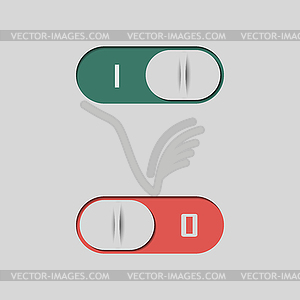 Set of buttons and switches,  - vector clip art