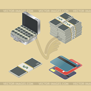 Set of financial icons,  - vector clipart