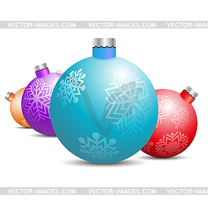 Toys and decorations for Christmas tree,  - stock vector clipart