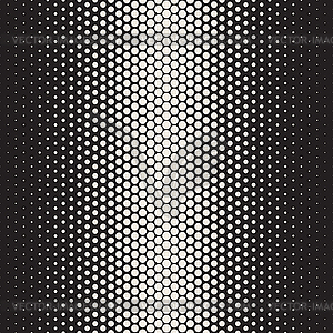 Seamless Black and White Halftone Gradient Circles - vector clipart