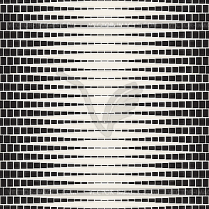 Seamless Halftone Rectangles Pattern - white & black vector clipart