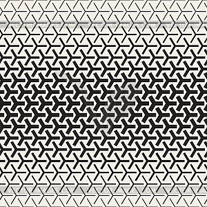 Triangular Shapes Halftone Lattice. Seamless Black - vector clip art