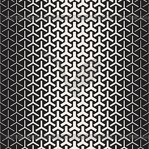 Triangular Shapes Halftone Lattice. Seamless Black - vector image