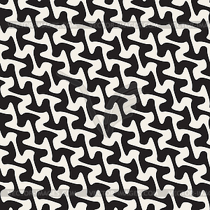 Seamless Diagonal Wavy Lines Pattern - vector clip art