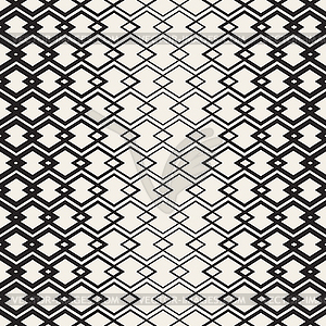 Rhombus Overlapping Lines Lattice. Seamless Black - vector image