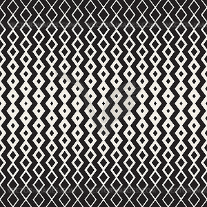 Horizontal Wavy ZigZag Lines. Seamless Black and - vector image