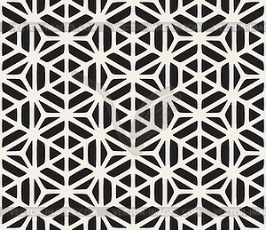 Seamless Black And White Geometric Hexagon Rounded - vector clip art