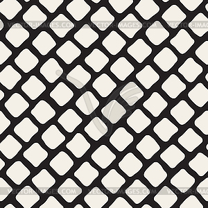 Seamless Black and White Rhombus Pavement Pattern - vector clipart