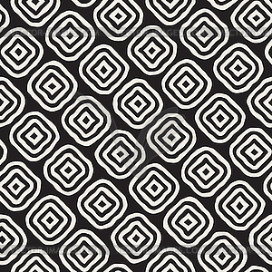 Seamless Black and White Rhombus Lines Pattern - vector clipart