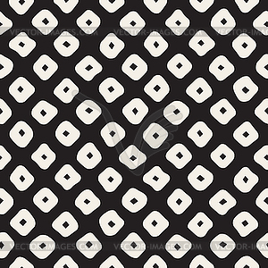 Seamless Black and White Rhombus Pattern - vector clipart