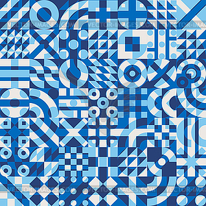 Seamless Blue White Overlay Irregular Geometric - vector image