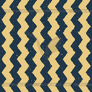 Seamless Blue Yellow Color Vertical ZigZag Distorte - vector image