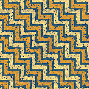 Seamless Blue Yellow Color ZigZag Distorted Step - vector EPS clipart