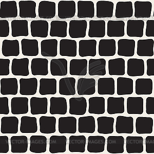 Seamless Black and White Rectangles Pattern - royalty-free vector clipart