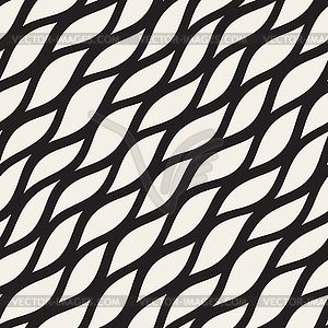 Seamless Black and White Diagonal Lines Pattern - vector clipart