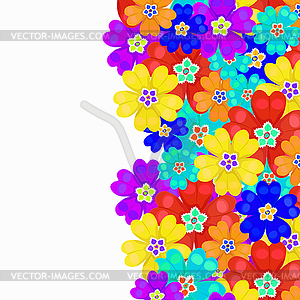 Card spring primroses primula flowers - vector image