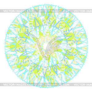 Circular pattern of green yellow on white - vector clipart