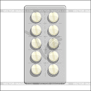 Medical of tablets in package - vector image