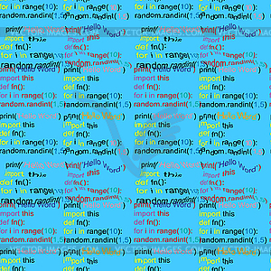 Бесшовные модели код Python программирования на синем - изображение в формате EPS