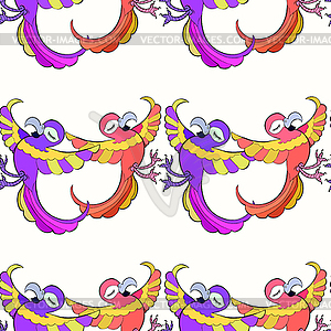 Seamless pattern with funny dances Caribbean - vector image