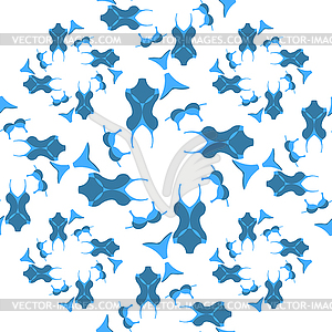 Бесшовные модели с голубой купальник - иллюстрация в векторном формате