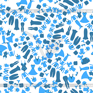 Бесшовные модели с хаотической синей одежде - клипарт в векторе / векторное изображение