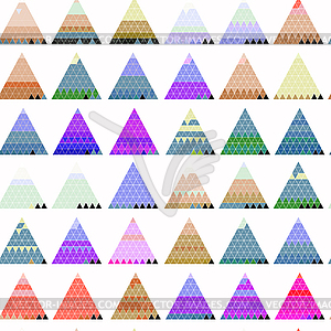 Бесшовные модели с синими треугольниками - клипарт