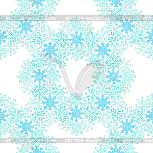 Seamless pattern with purple blue snowflakes. - vector clipart