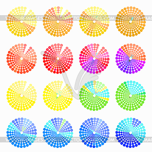 Набор круглых цвет различных оттенков света - клипарт в векторе / векторное изображение