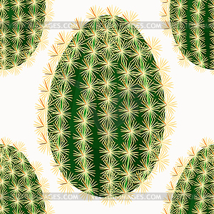 Seamless pattern without cactus flower . illust - vector image