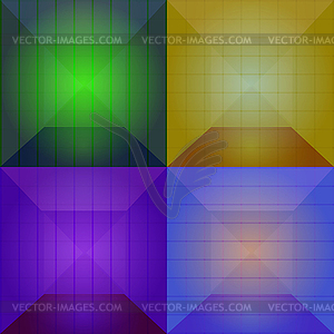 Set of seamless geometric pattern color - vector clipart