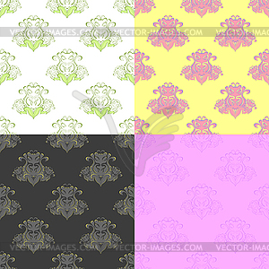 Solemn color pink yellow pattern seamless - vector image