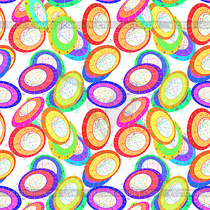Seamless pattern color natal astrological chart, - royalty-free vector clipart