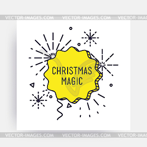 Merry Christmas Happy New Year - vector clip art